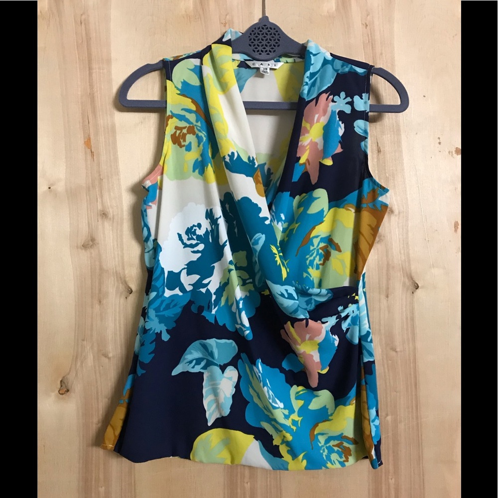 CAbi Floral Top in Excellent Condition Size XS